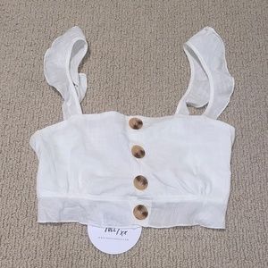Princess Polly White Crop Top